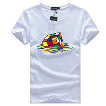 Load image into Gallery viewer, rubik Cube t shirt white men tshirt