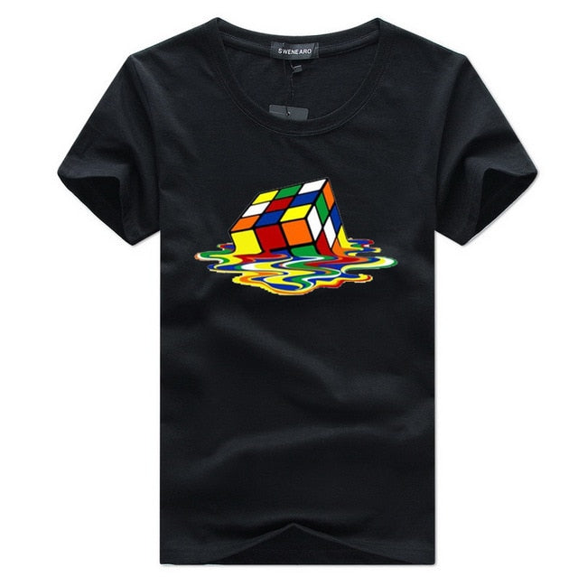 rubik Cube t shirt white men tshirt