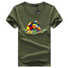 Load image into Gallery viewer, rubik Cube t shirt white men tshirt