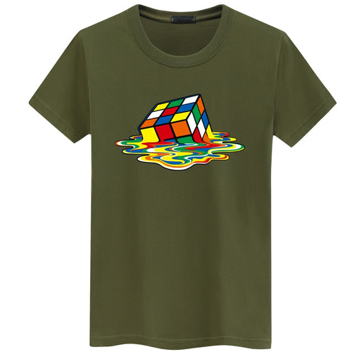 Rubik Cube Print T Shirts Men & Women