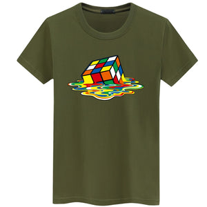 Rubik Cube Print T Shirts Men & Women