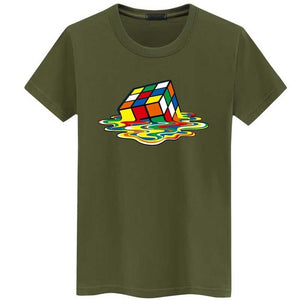 Rubik Cube Print T Shirts Men & Women