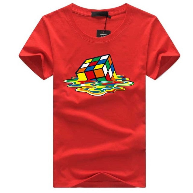 Rubik Cube Print T Shirts Men & Women