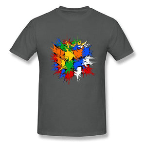 Hungary Rubiks Cube Explosion Men Black T-Shirt
