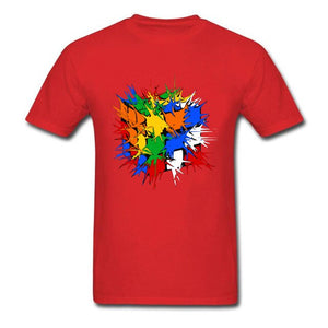 Hungary Rubiks Cube Explosion Men Black T-Shirt